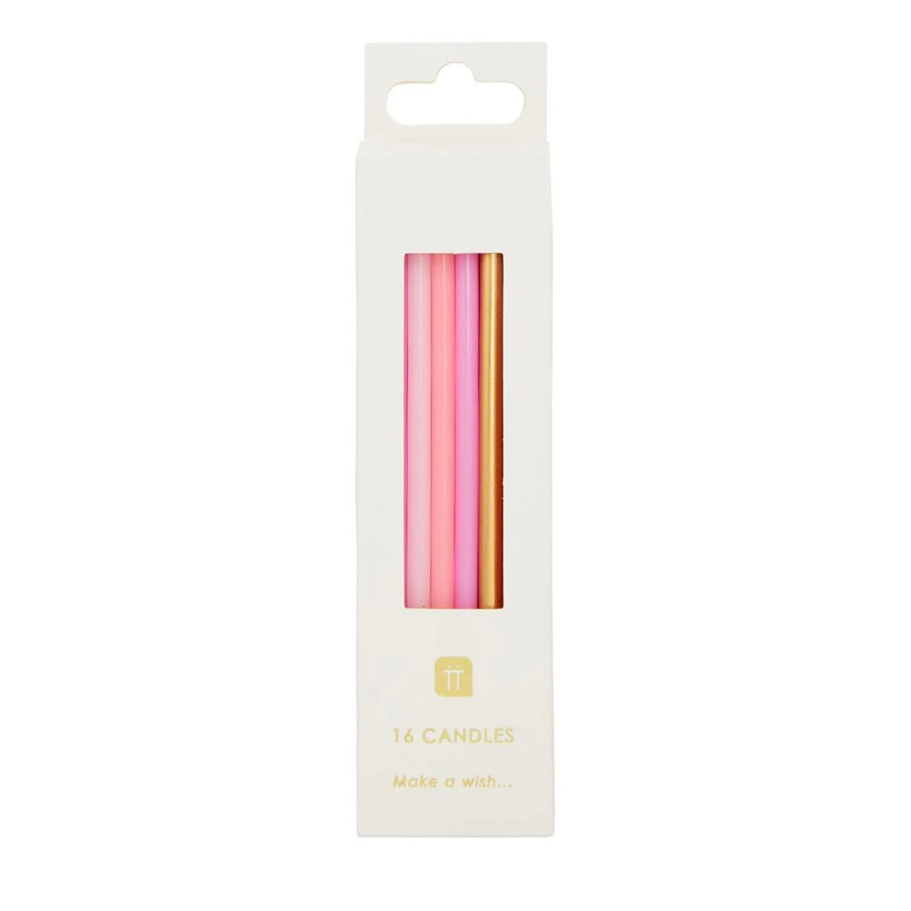 Set of 16 Rose Cake Candles