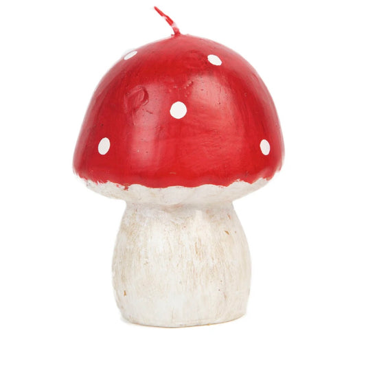 Large Red Mushroom Candle