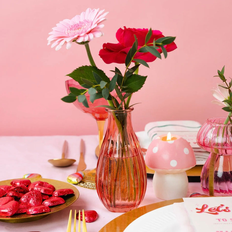 Pink Glass Bud Vase