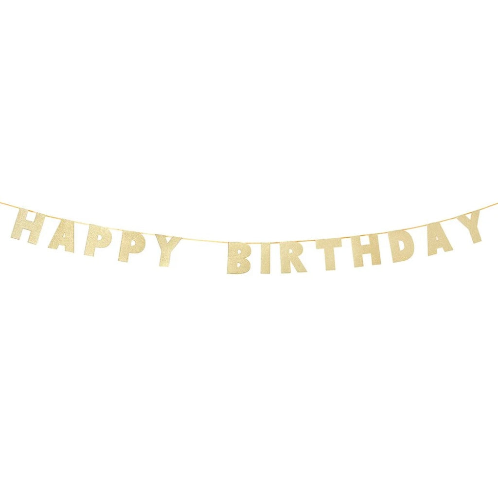 Reusable Golden Birthday Banner