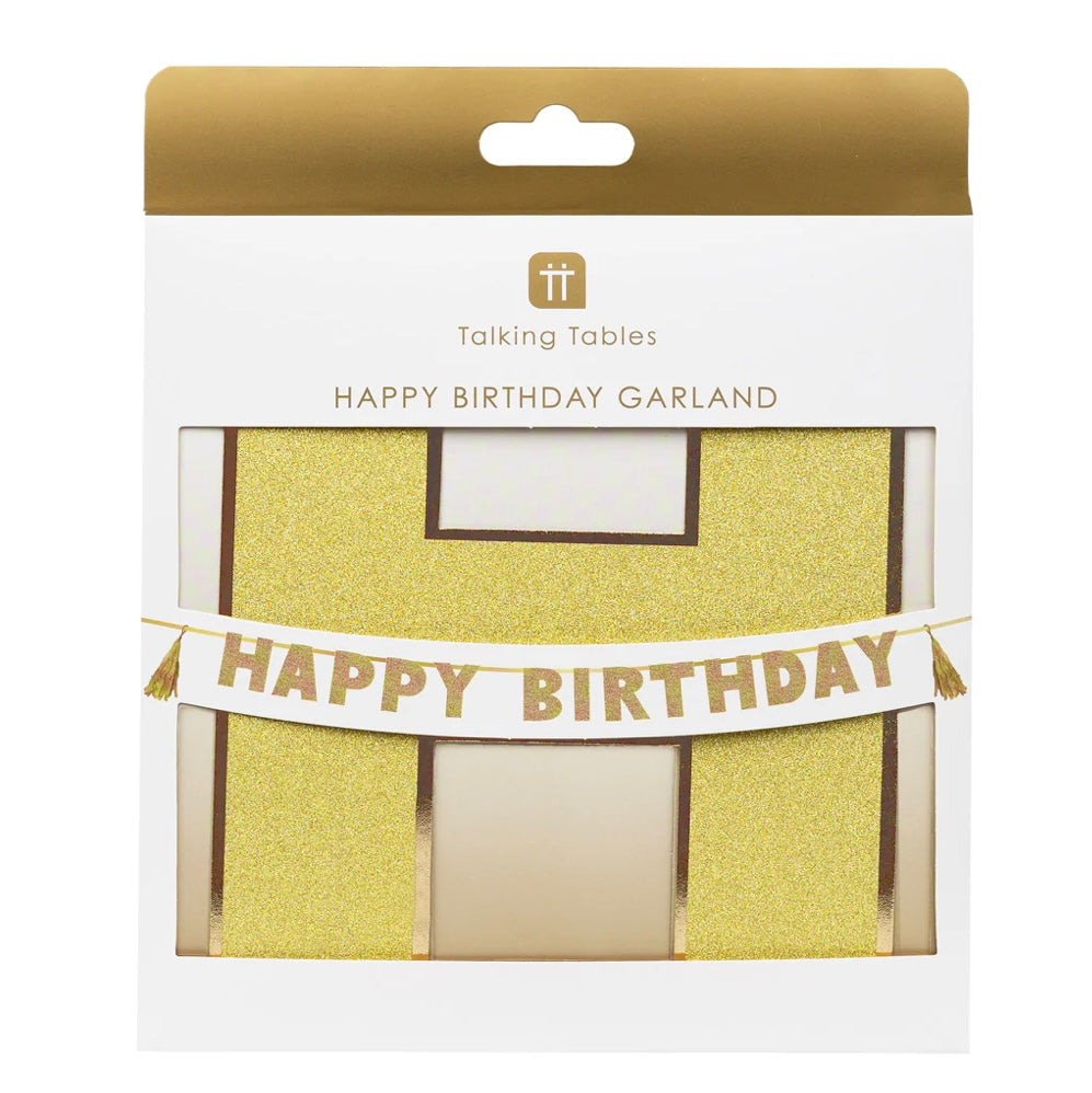 Reusable Golden Birthday Banner