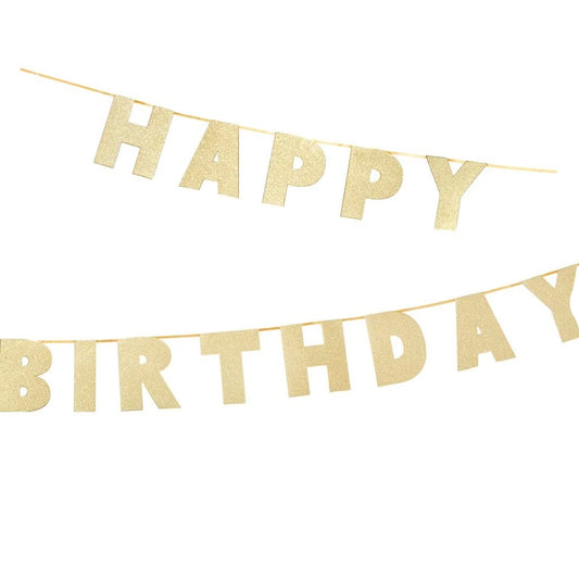 Reusable Golden Birthday Banner