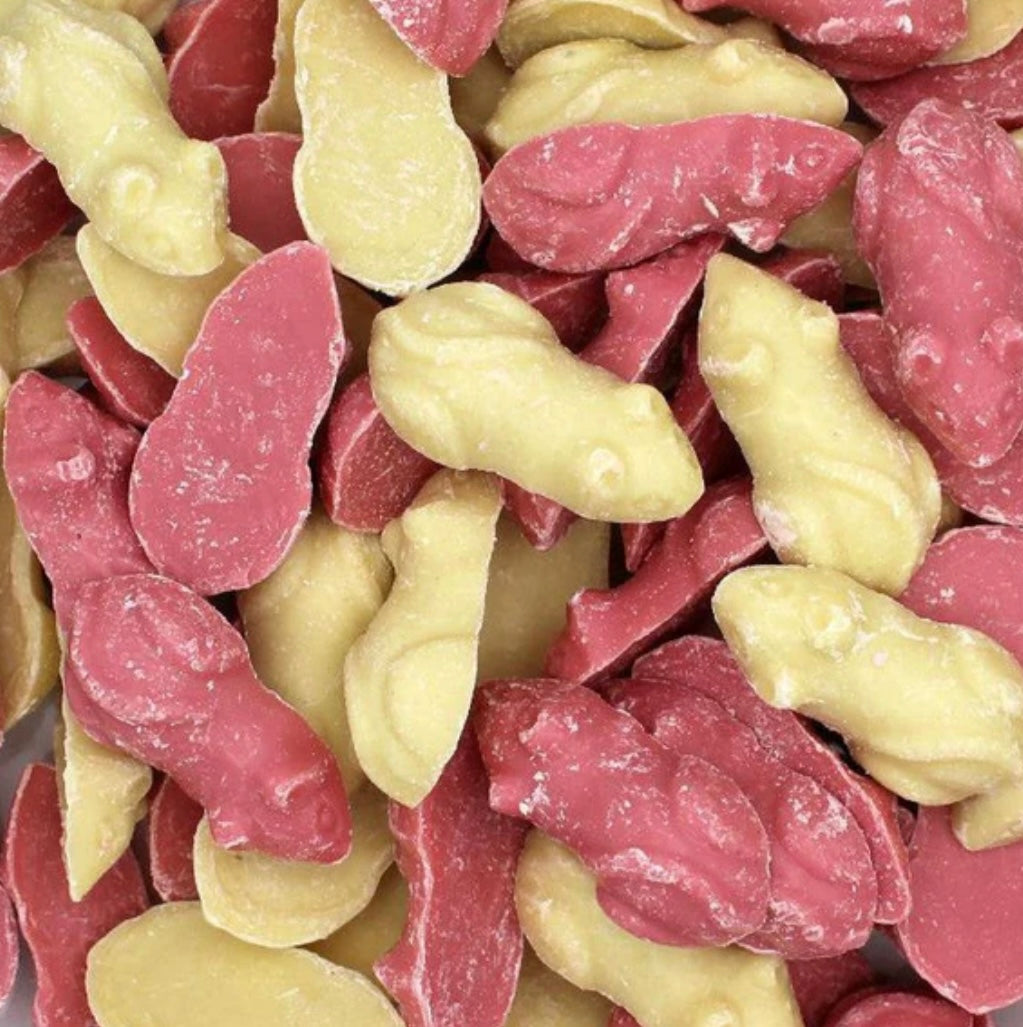 Pink and White Chocolate Mice