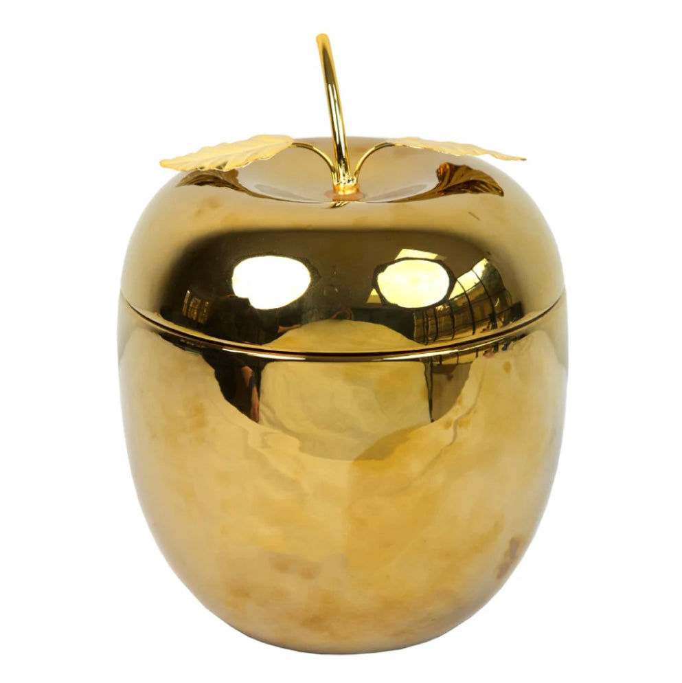 Gold Ceramic Apple Ice Bucket