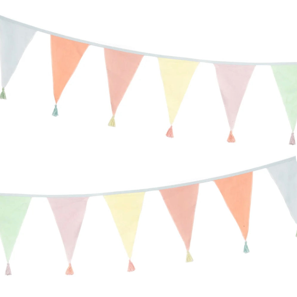 Pastel Cotton Birthday Bunting