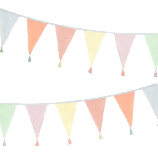 Pastel Cotton Birthday Bunting